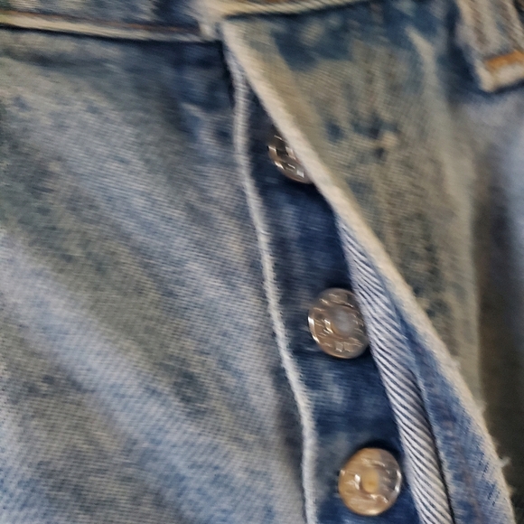 Womans Agolde distressed  button down 90'S  jeans, size 24 - Picture 6 of 8